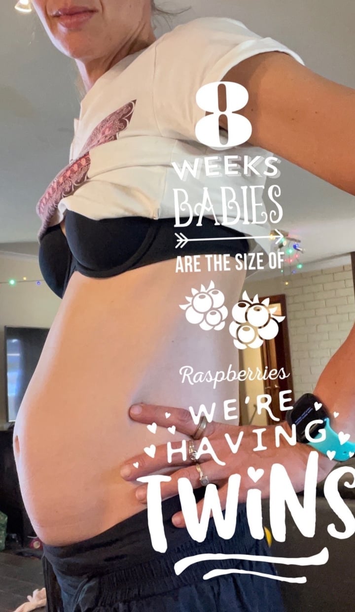 Twinning pregnant with twins.
